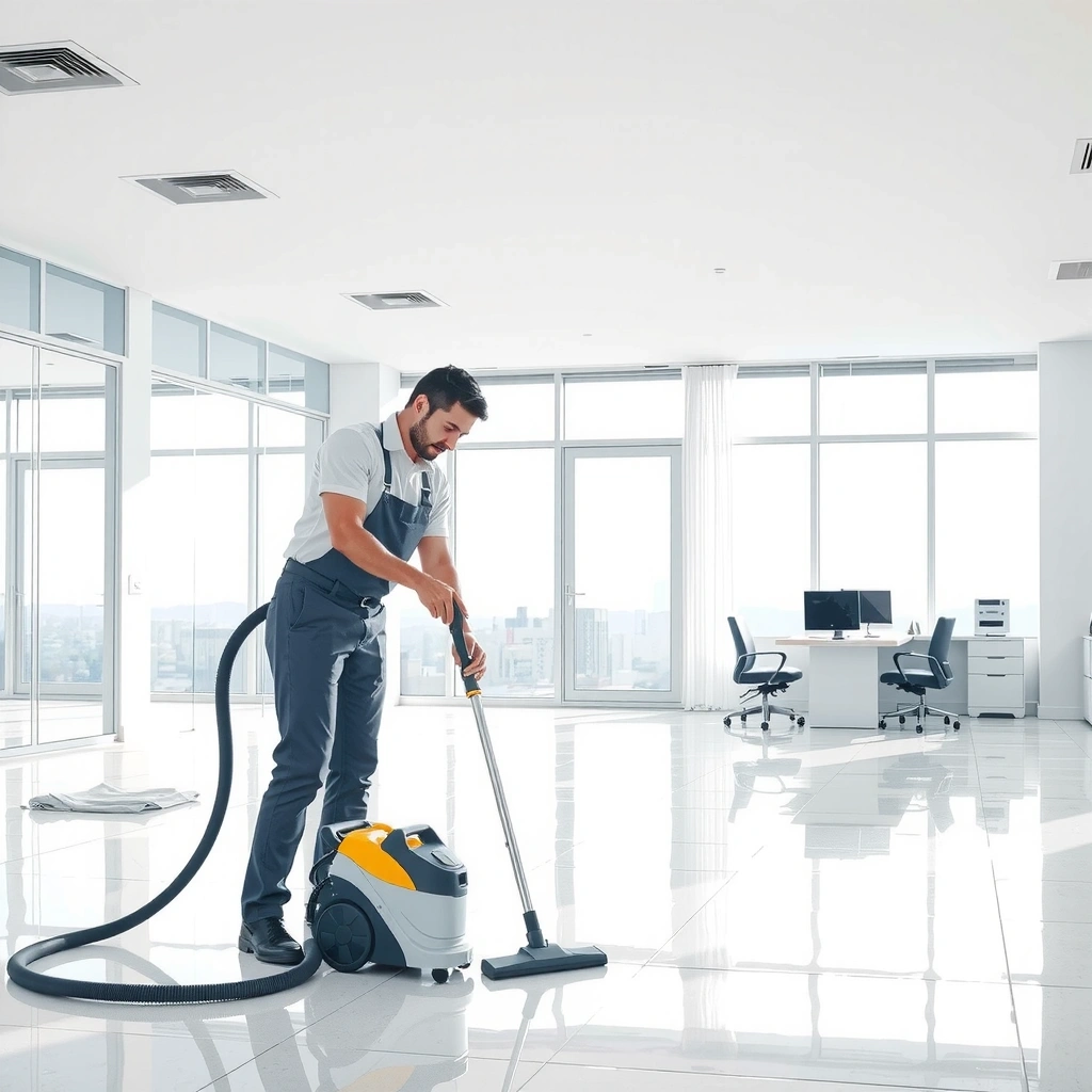 Professional cleaning service in action